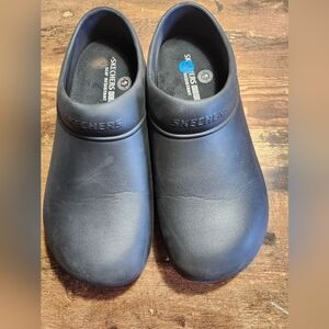 Sketchers MENS Black Slip-Resistant Work Shoes